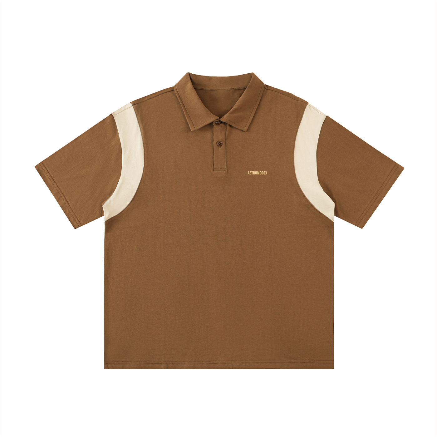 Astromodex-Contrast Panel Cotton Polo Shirt