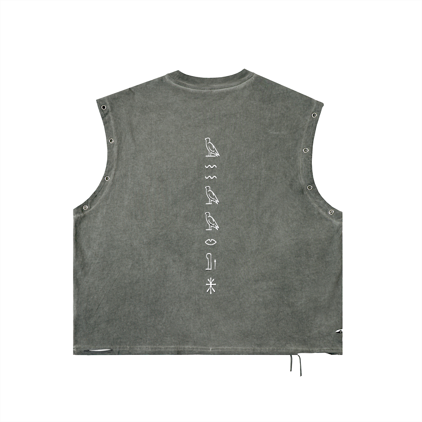 AstromodeX Distressed Grommet Eyelet Tank Top