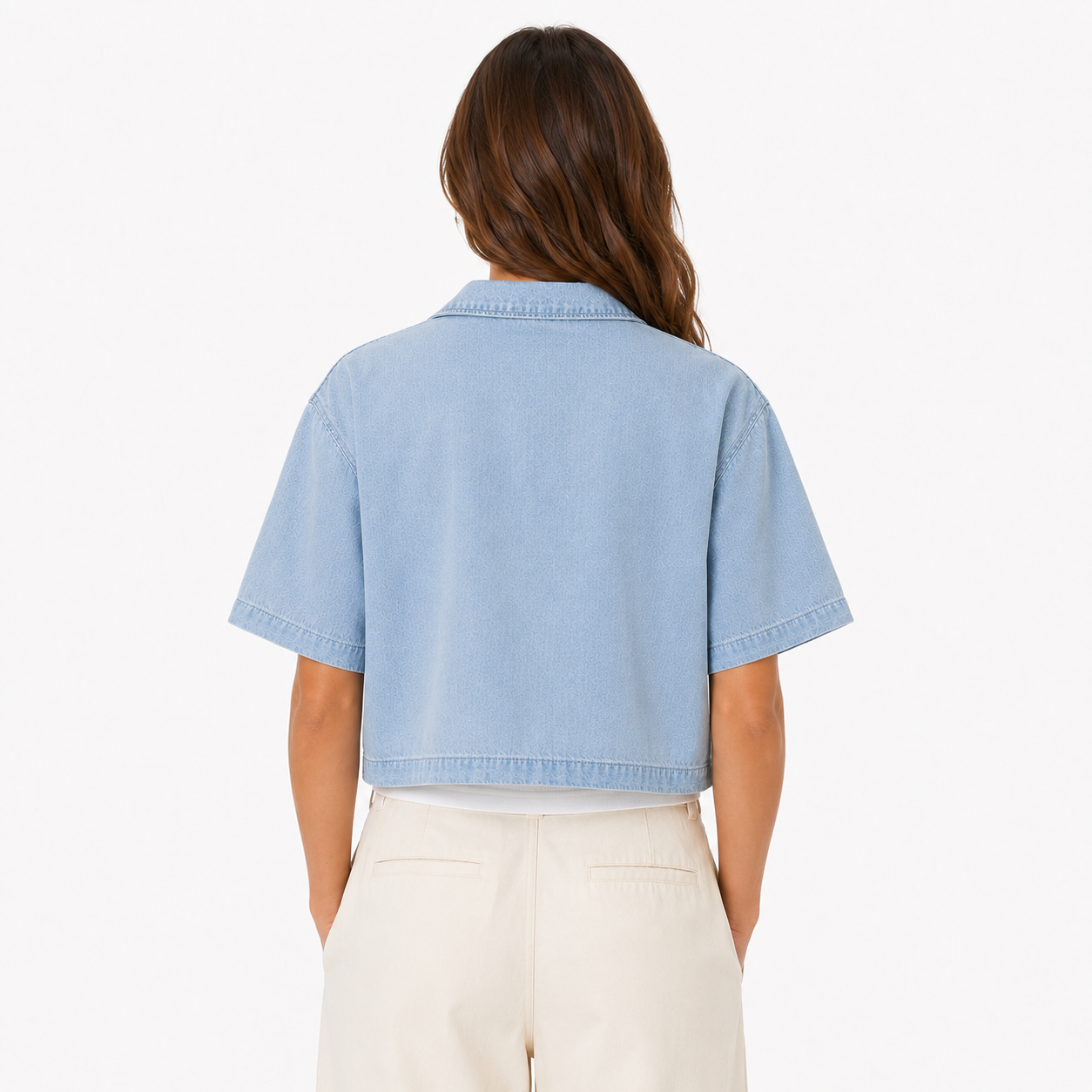 Women's Vintage Wash Boxy Cropped Shirt
