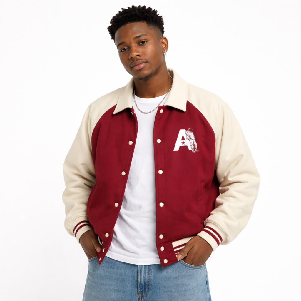 アバクロ Mt Washington Jacket　サイズS ワインレッド Astromodex 981 Baseball Jacket