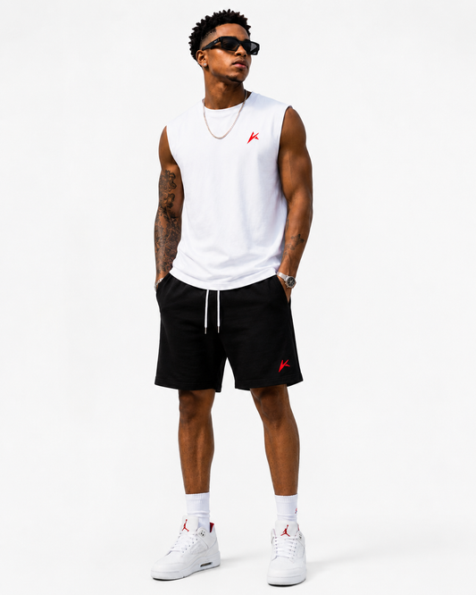 Raw Edge Cotton Tank Top