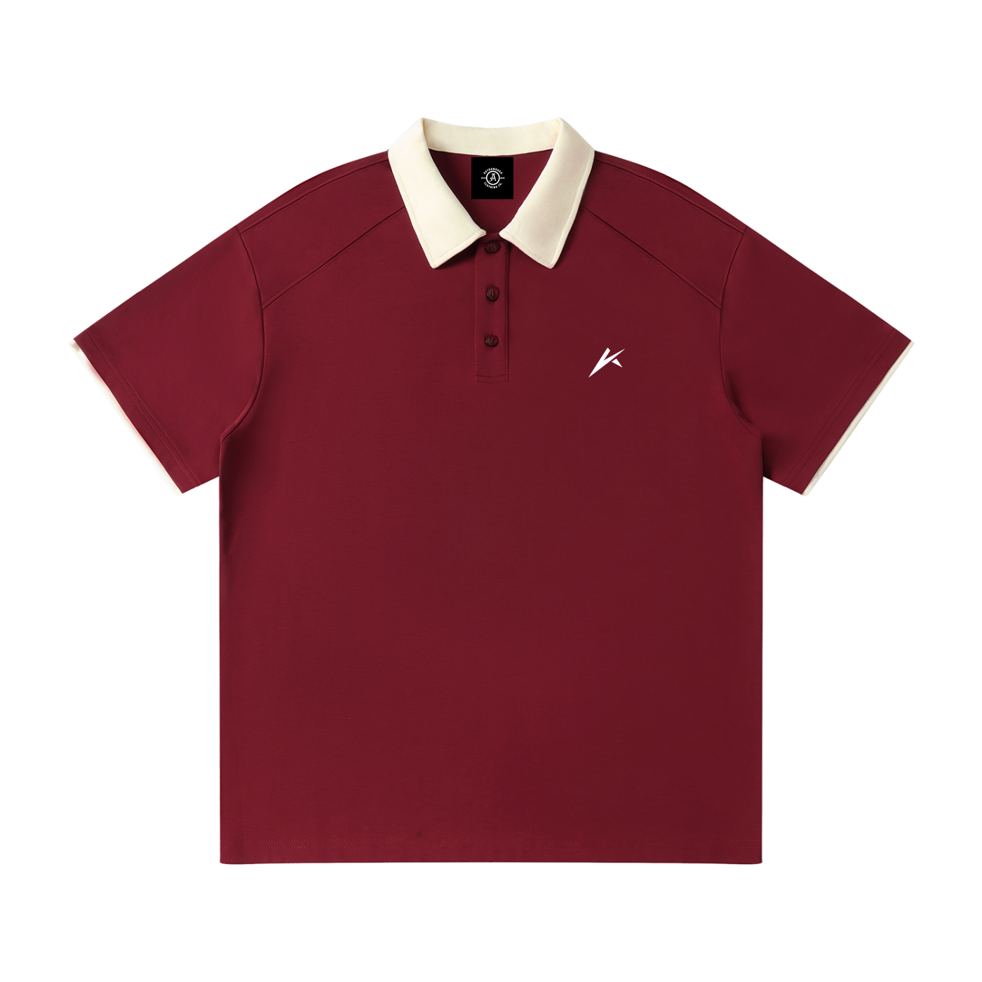 Contrast Collar Raglan Polo Shirt