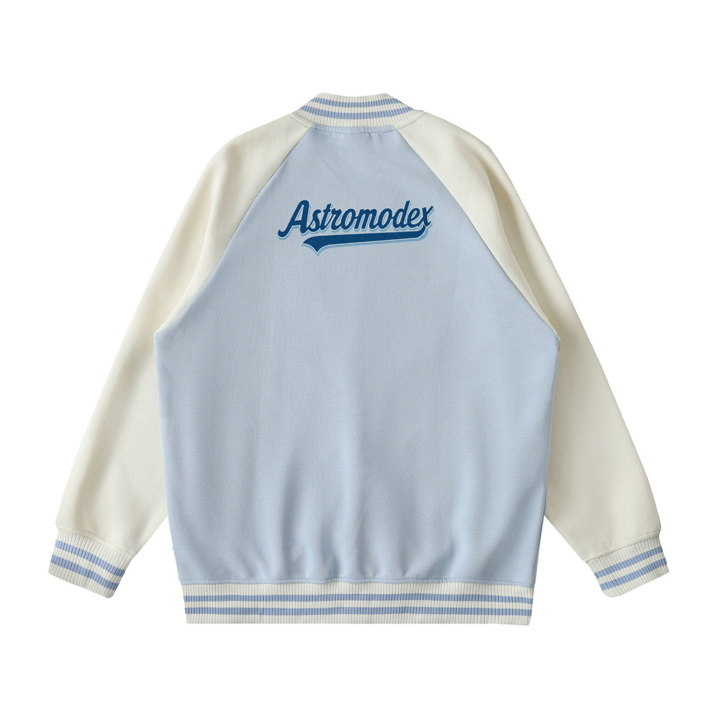 Two Tone Raglan Sleeve Varsity Jacket