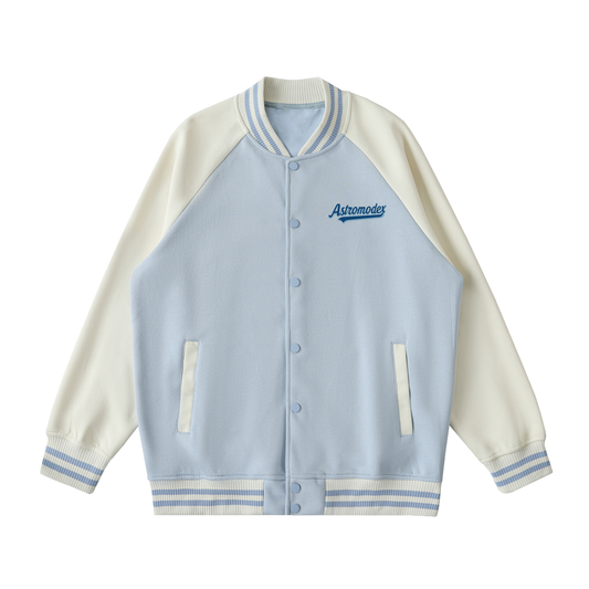 Two Tone Raglan Sleeve Varsity Jacket
