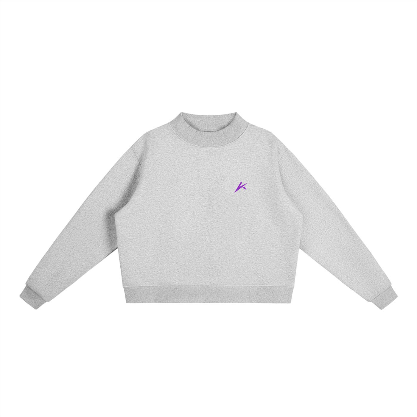 Astromodex womens cream sweatshirt with purple logo minimal streetwear