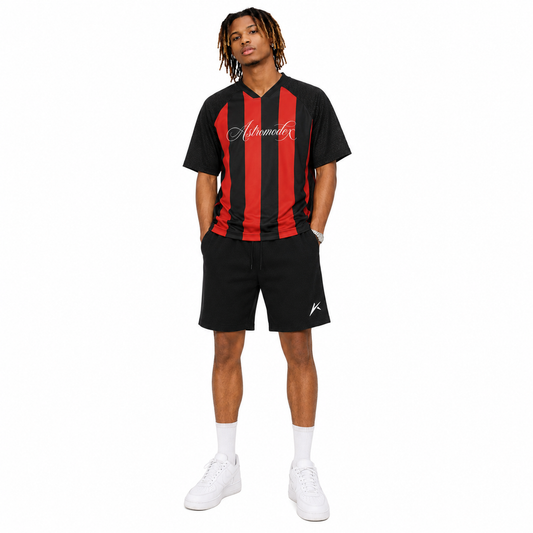 Unisex Striped Mesh Boxy Soccer Jersey