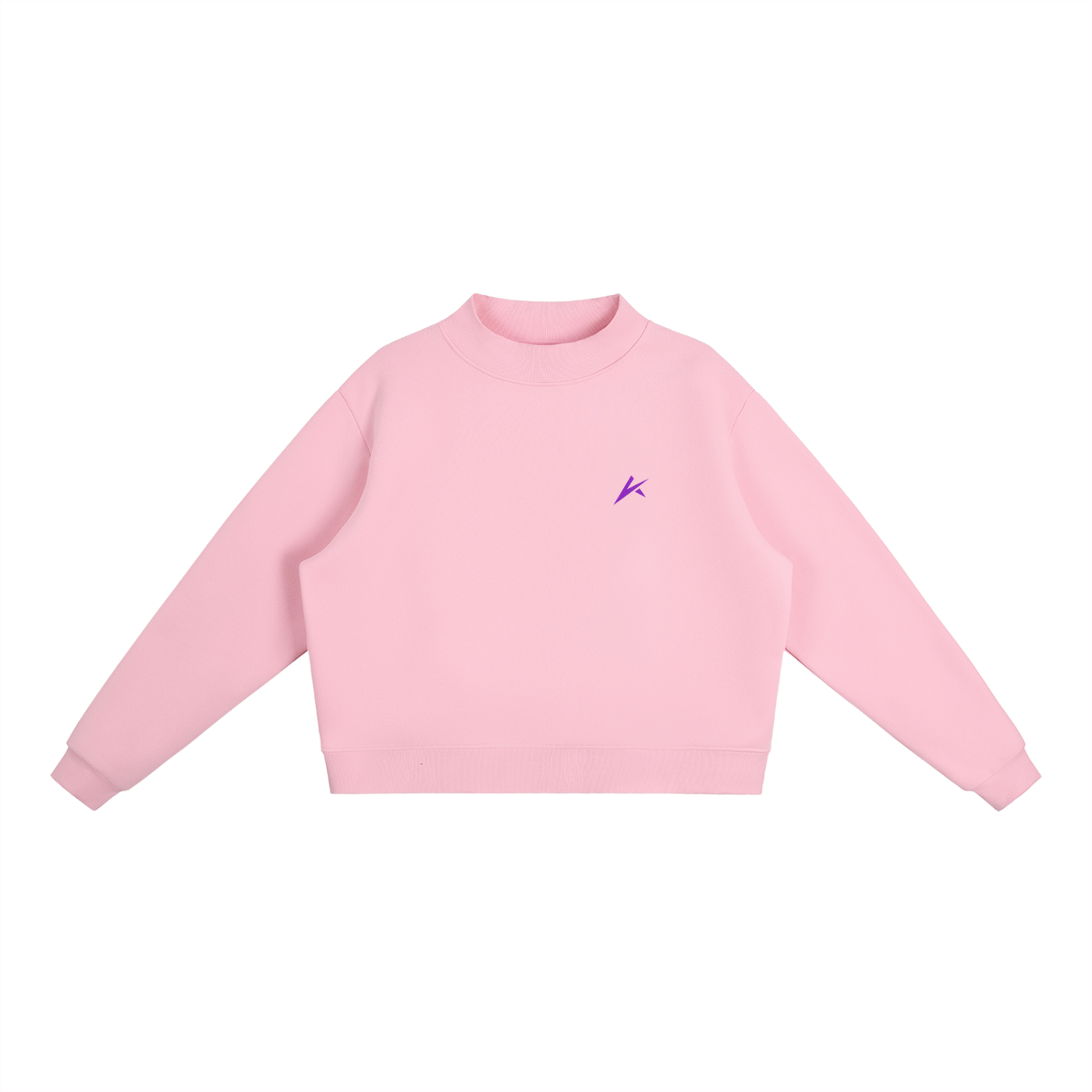 Astromodex womens cream sweatshirt with purple logo minimal streetwear