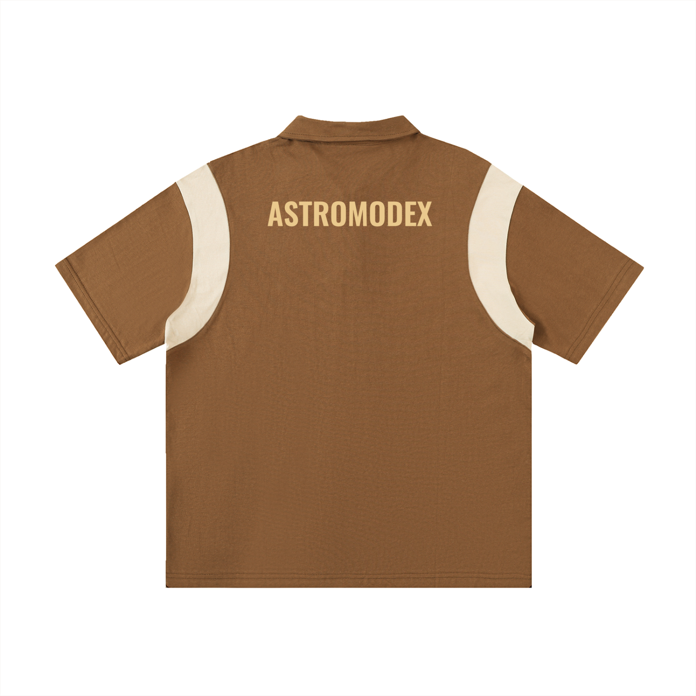 Astromodex-Contrast Panel Cotton Polo Shirt