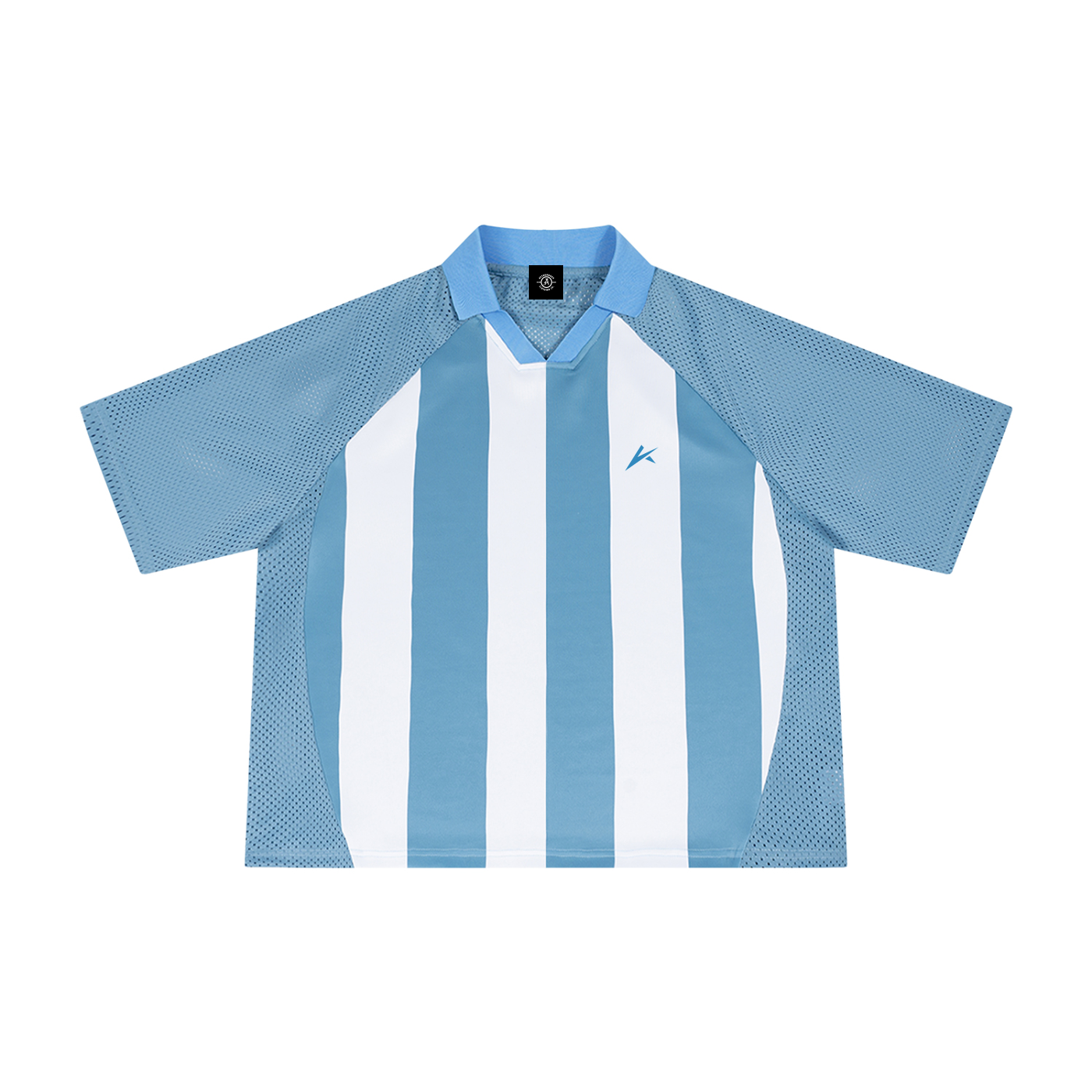 Unisex Striped Mesh Boxy Soccer Jersey
