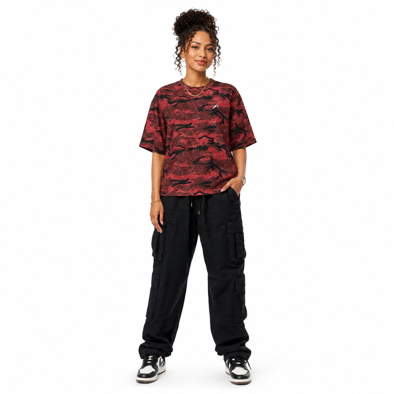 Unisex Boxy Camo Print T-Shirt