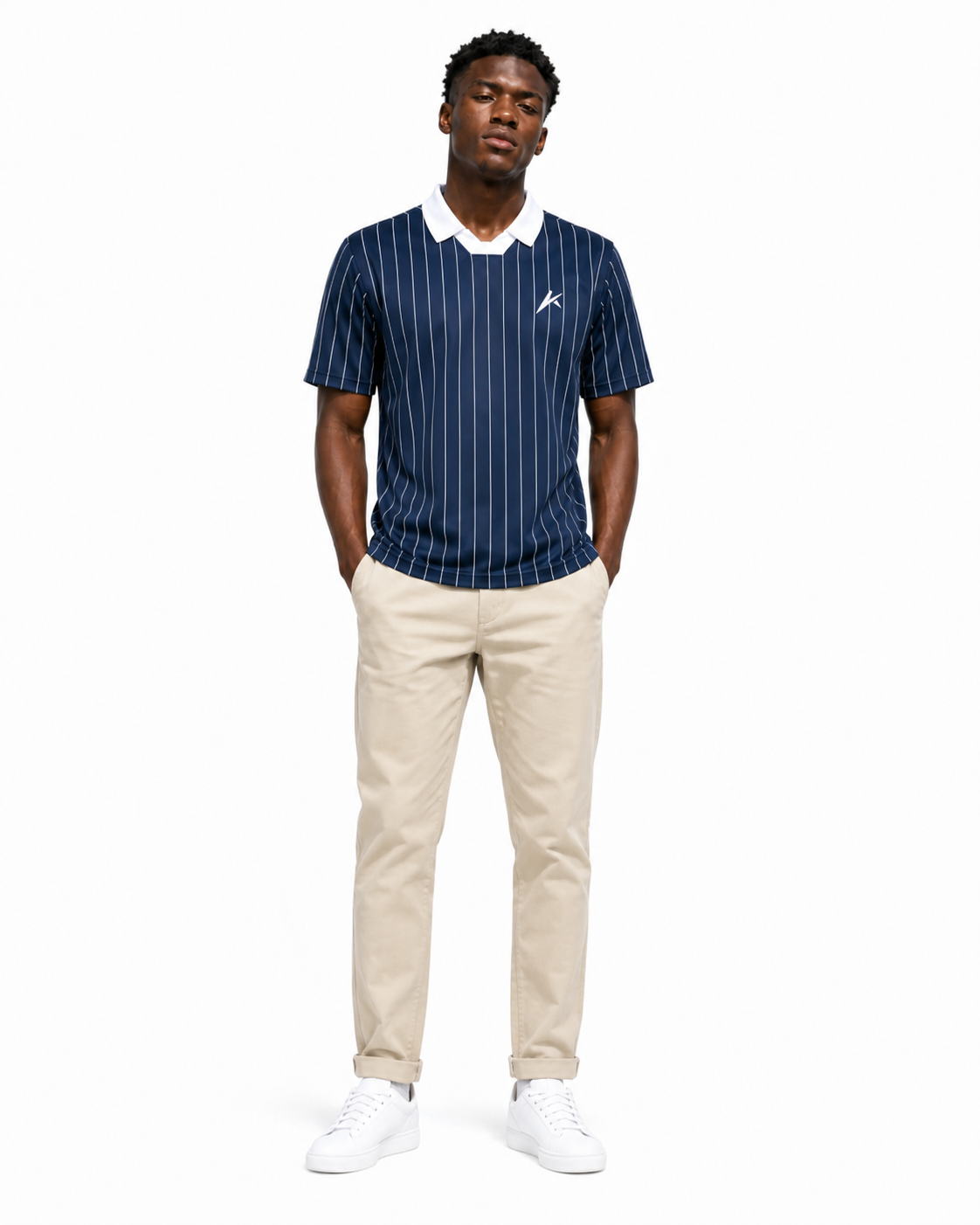Unisex Pinstripe Collared Soccer Jersey