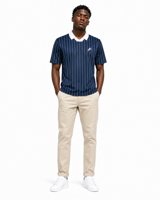 Unisex Pinstripe Collared Soccer Jersey