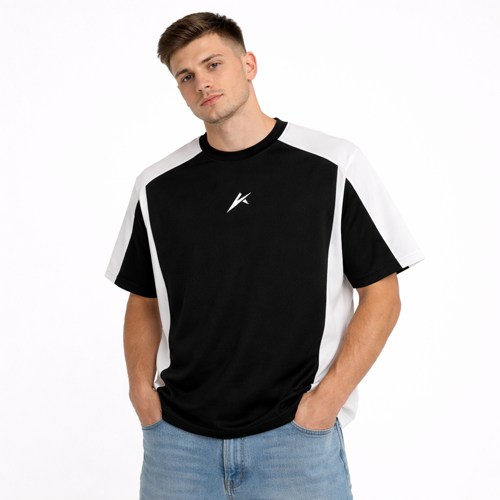 Unisex Color Block Loose T-Shirt