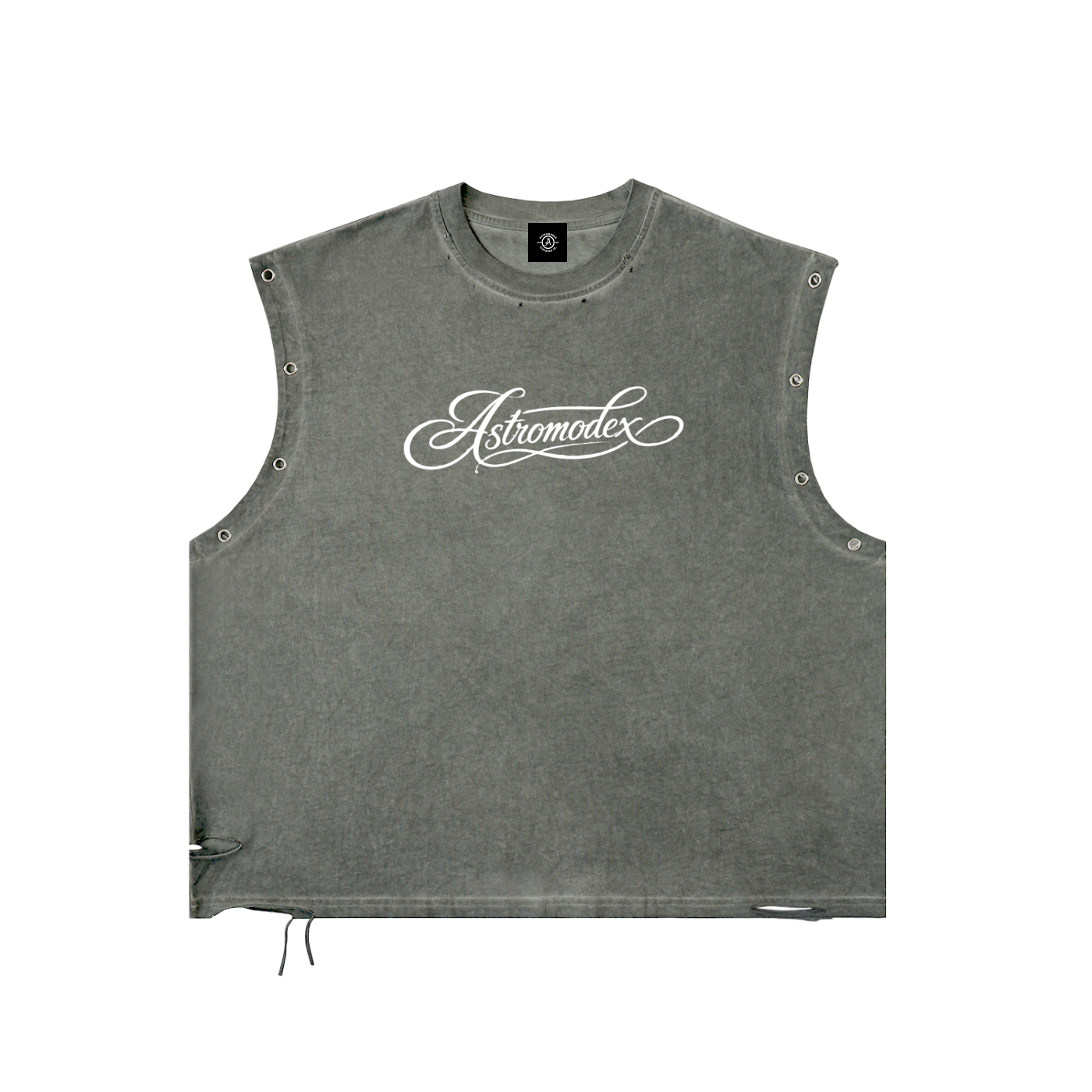 AstromodeX Distressed Grommet Eyelet Tank Top