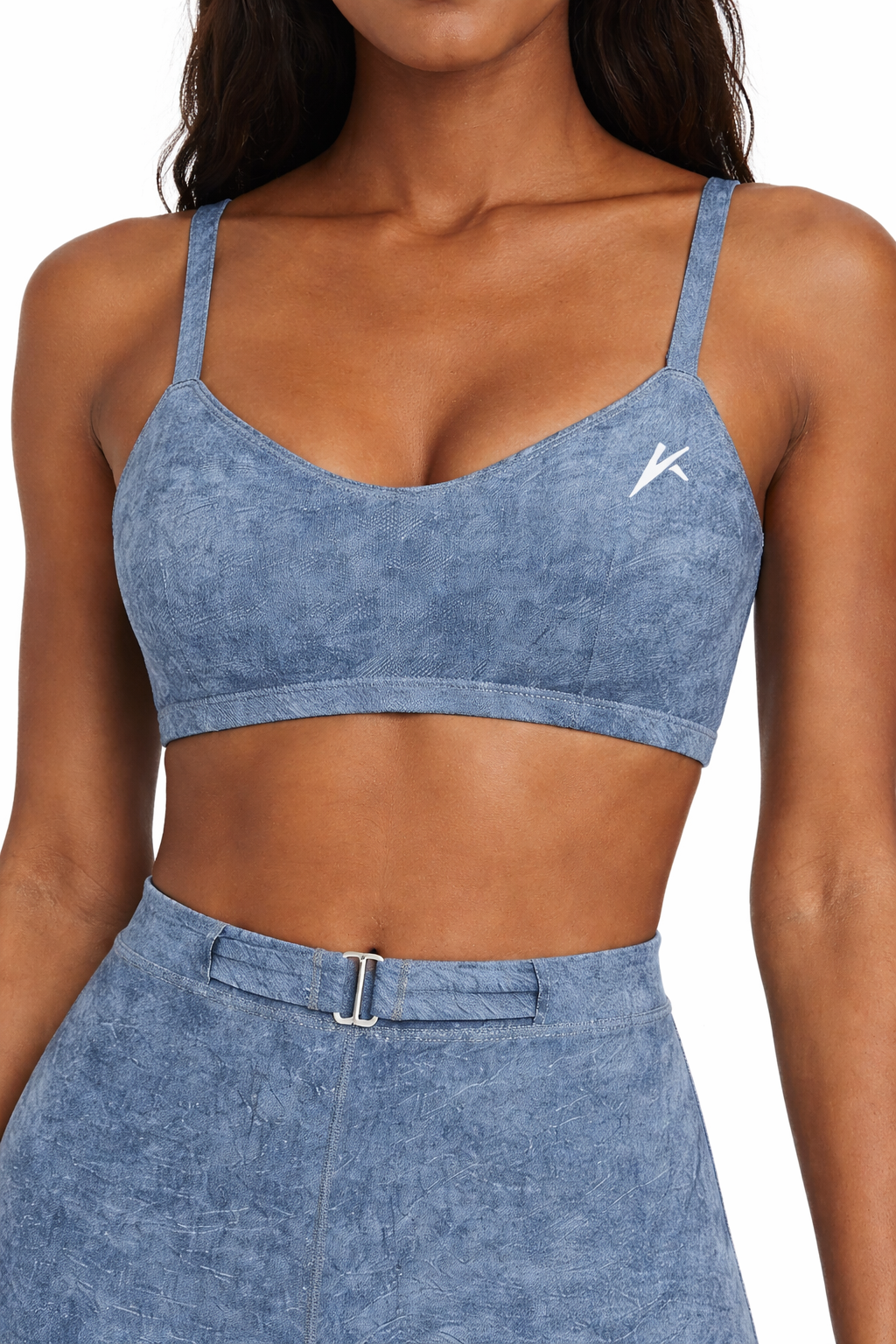 Women's Faux Denim Sports Bra