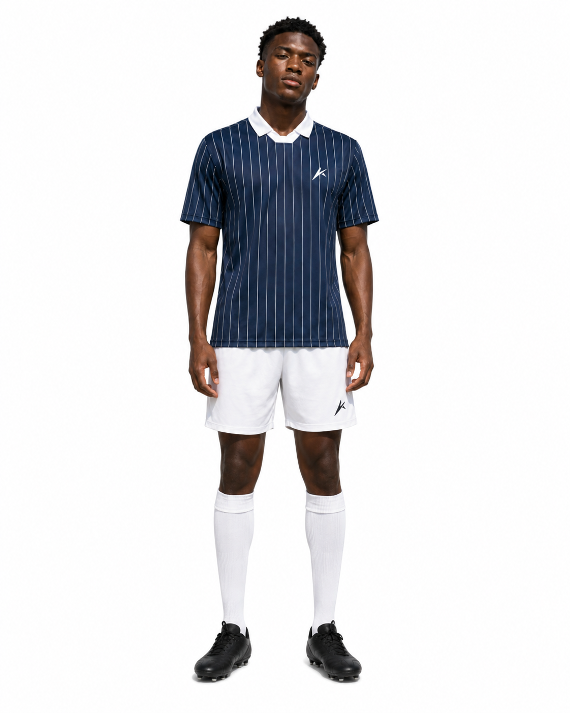 Unisex Pinstripe Collared Soccer Jersey