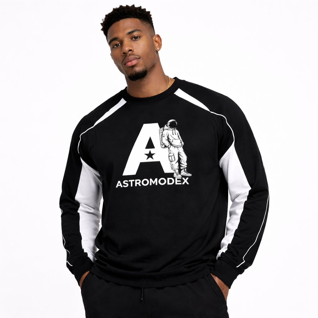 Contrast Panel Raglan Sweatshirt