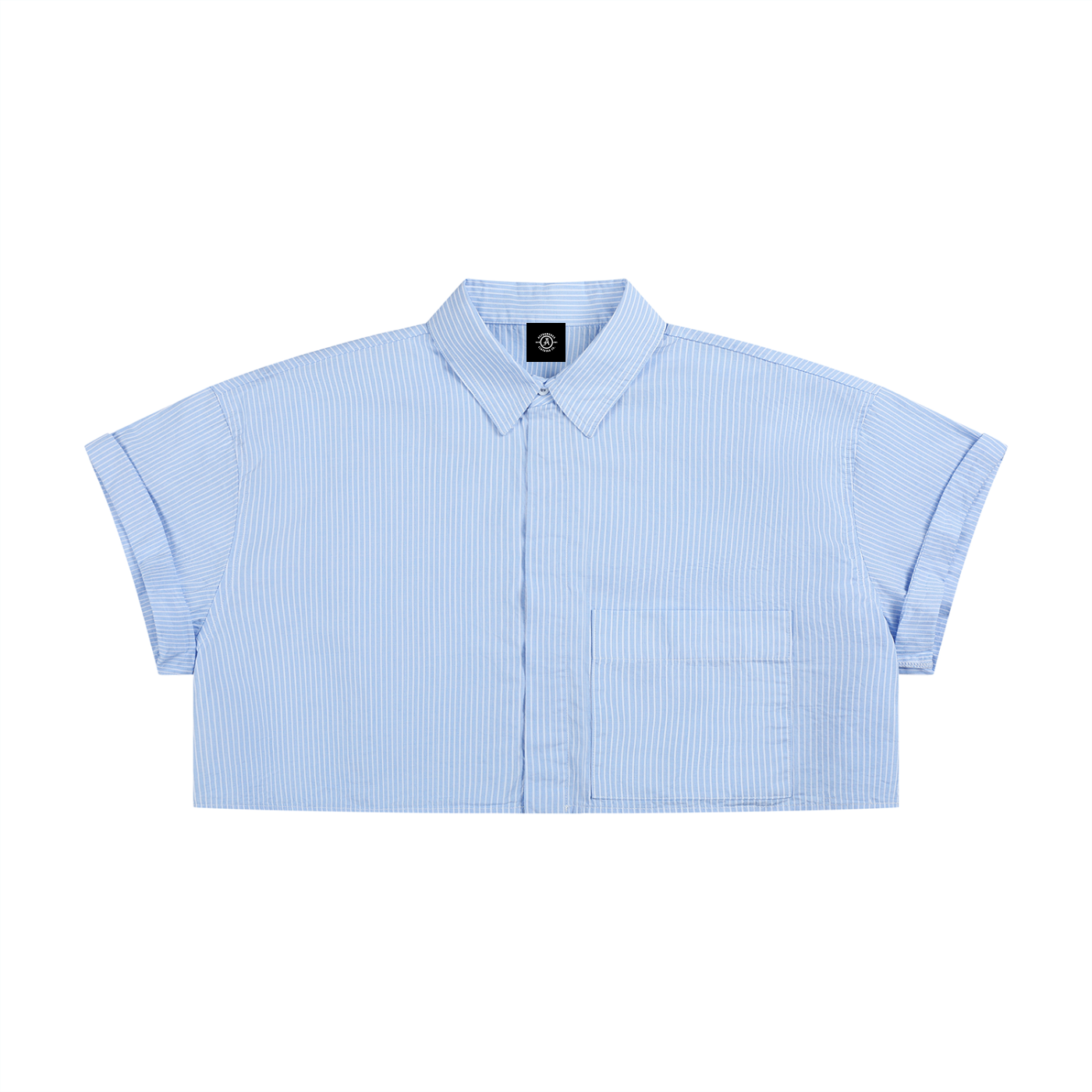 Women’s Striped Boxy Cropped Shirt