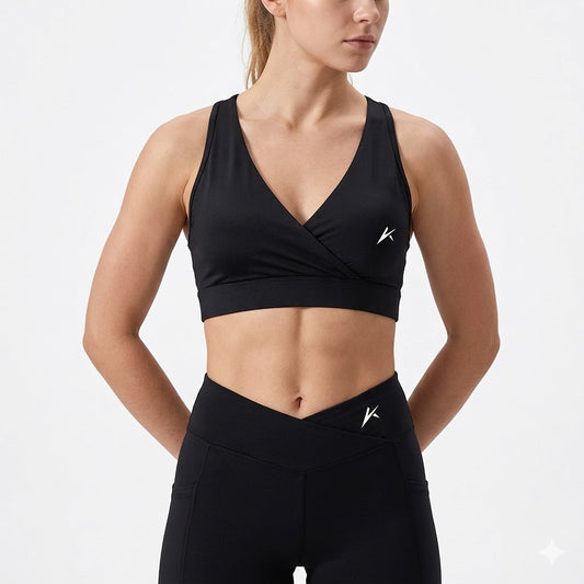 Women's Crossover V-Neck Sports Bra