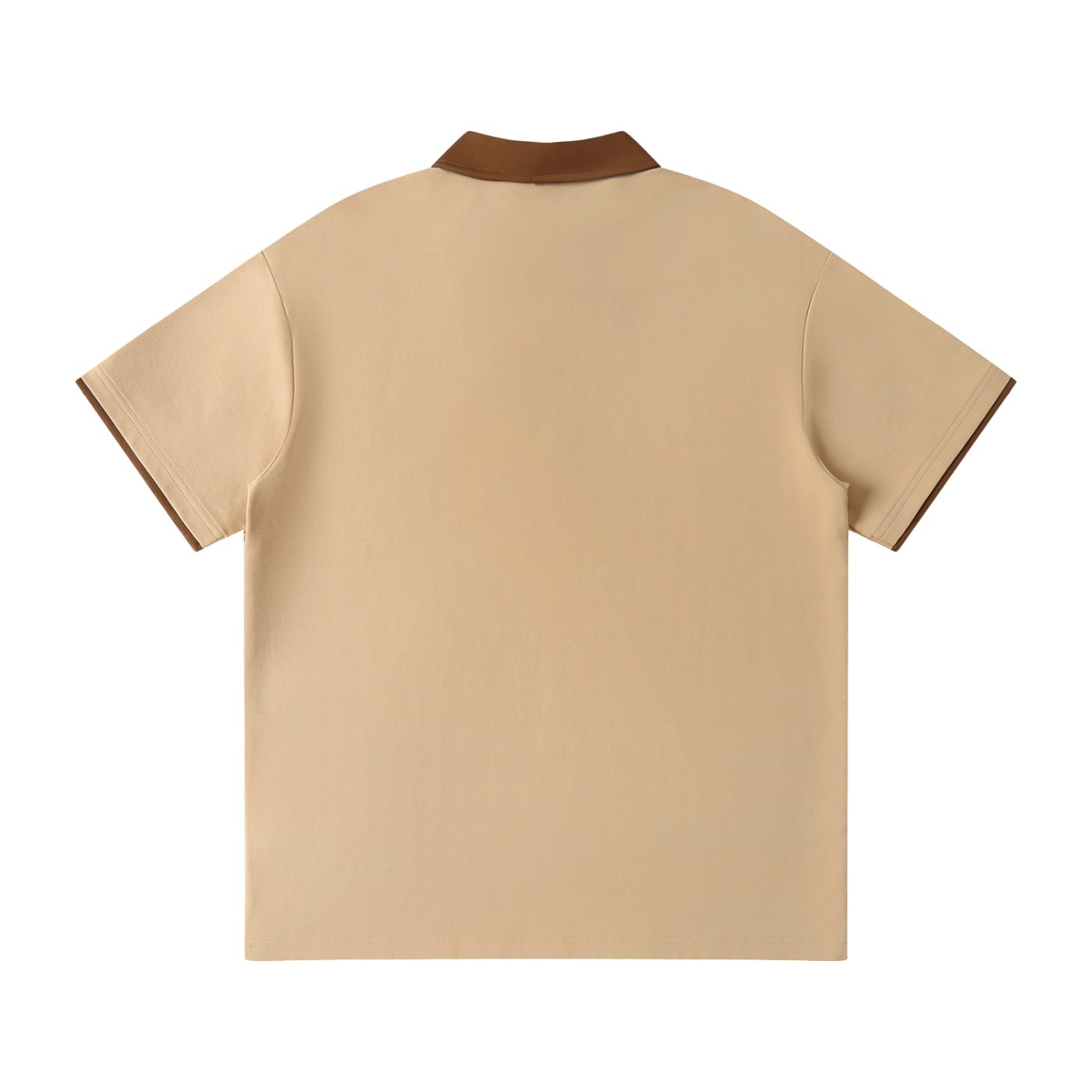 Contrast Collar Raglan Polo Shirt