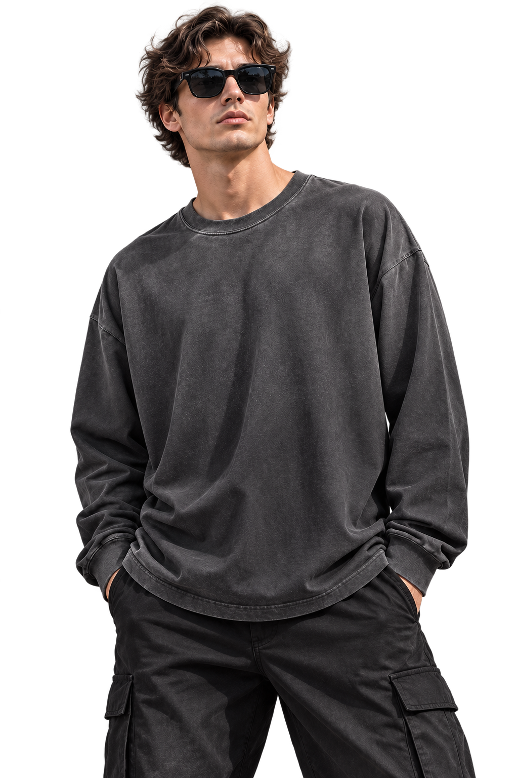 Gradient Washed Long Sleeve T-Shirt