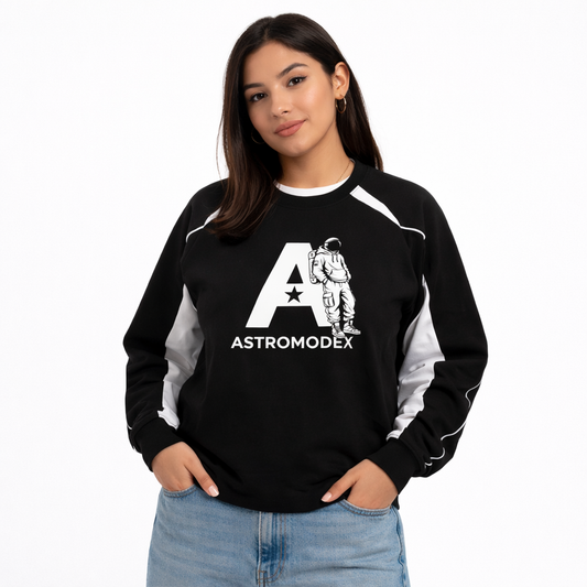 Contrast Panel Raglan Sweatshirt