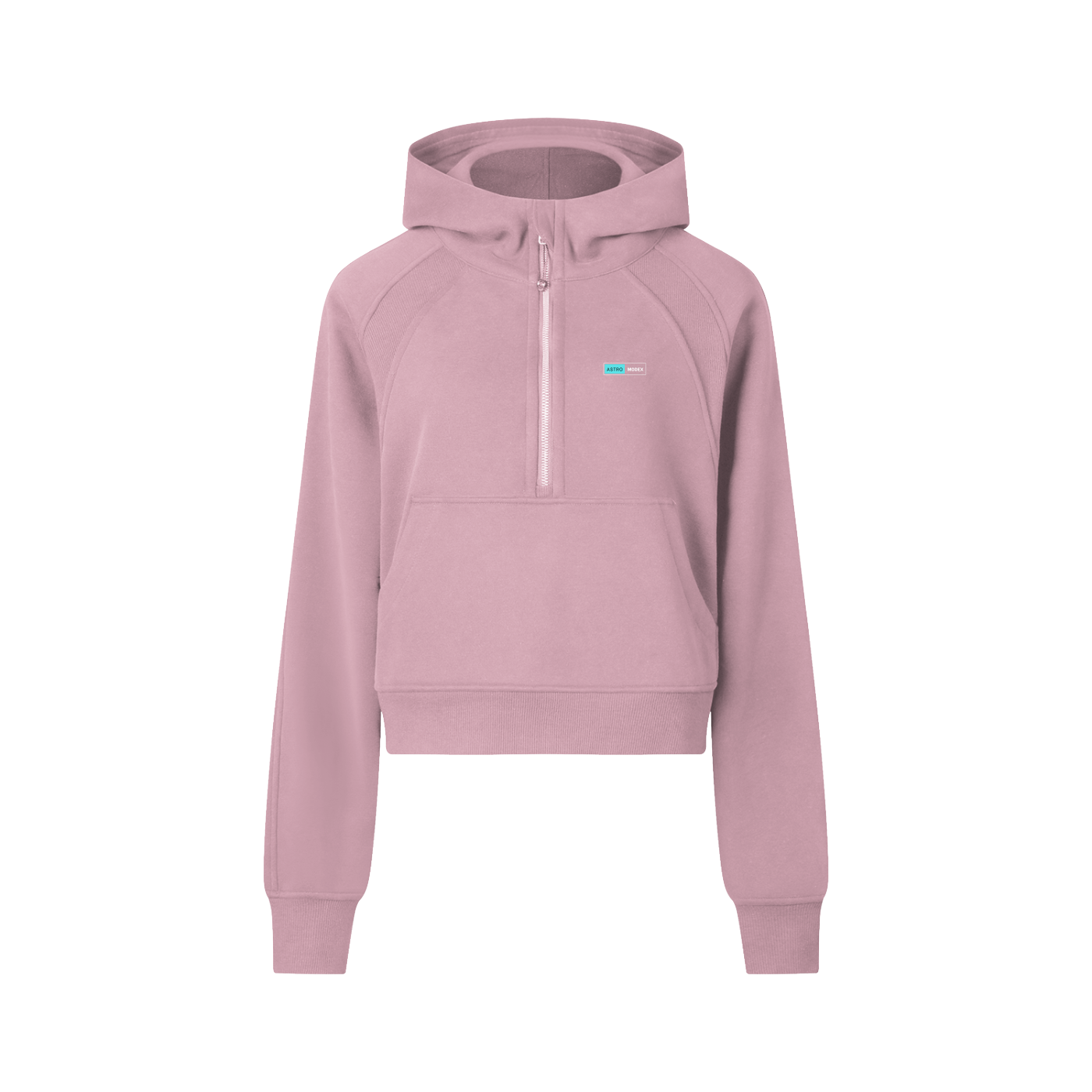 Women Cropped Half-Zip Hoodie