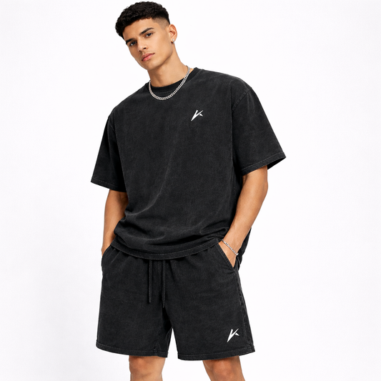 Mineral Wash Waffle Knit T-Shirt