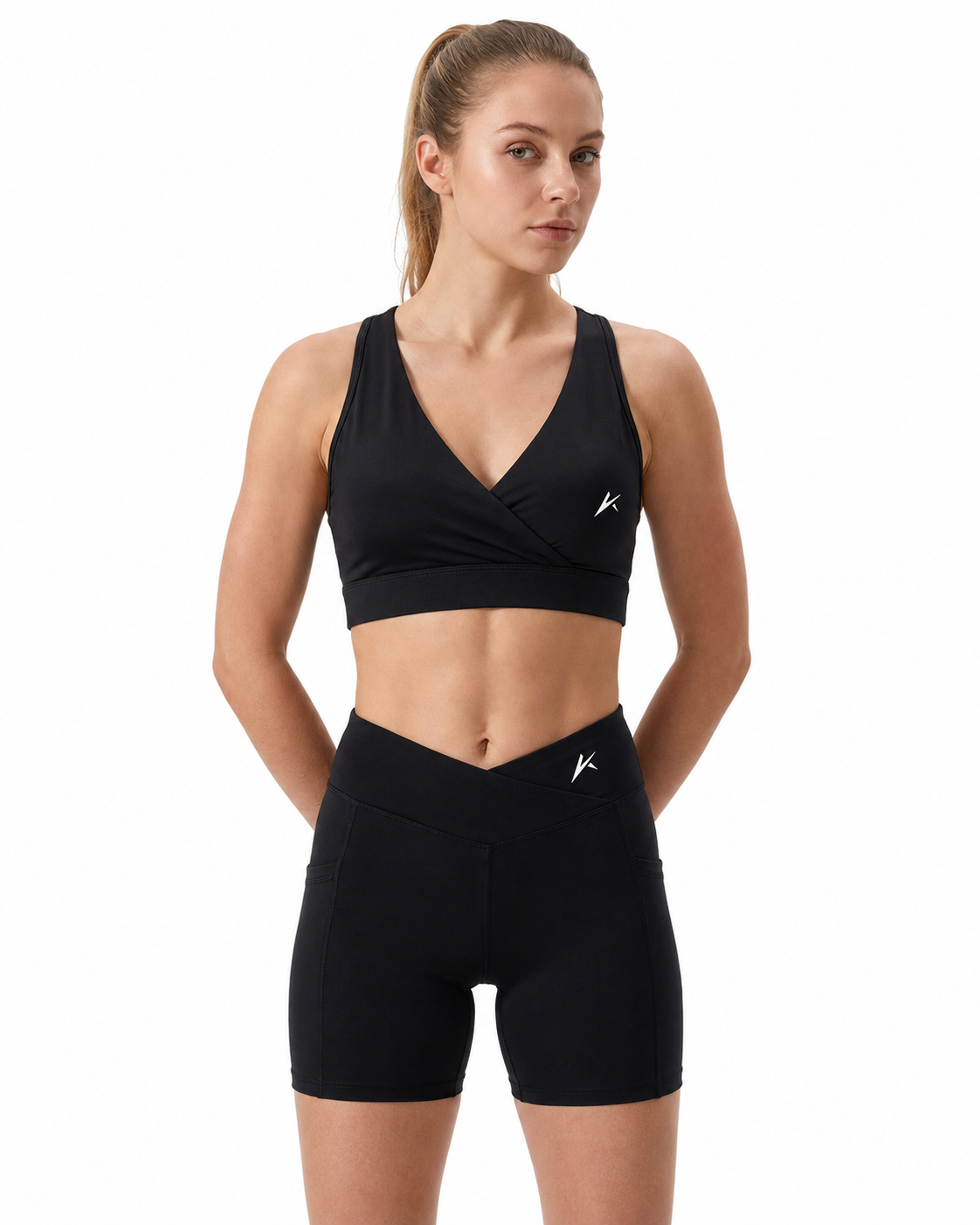Women's Crossover V-Neck Sports Bra