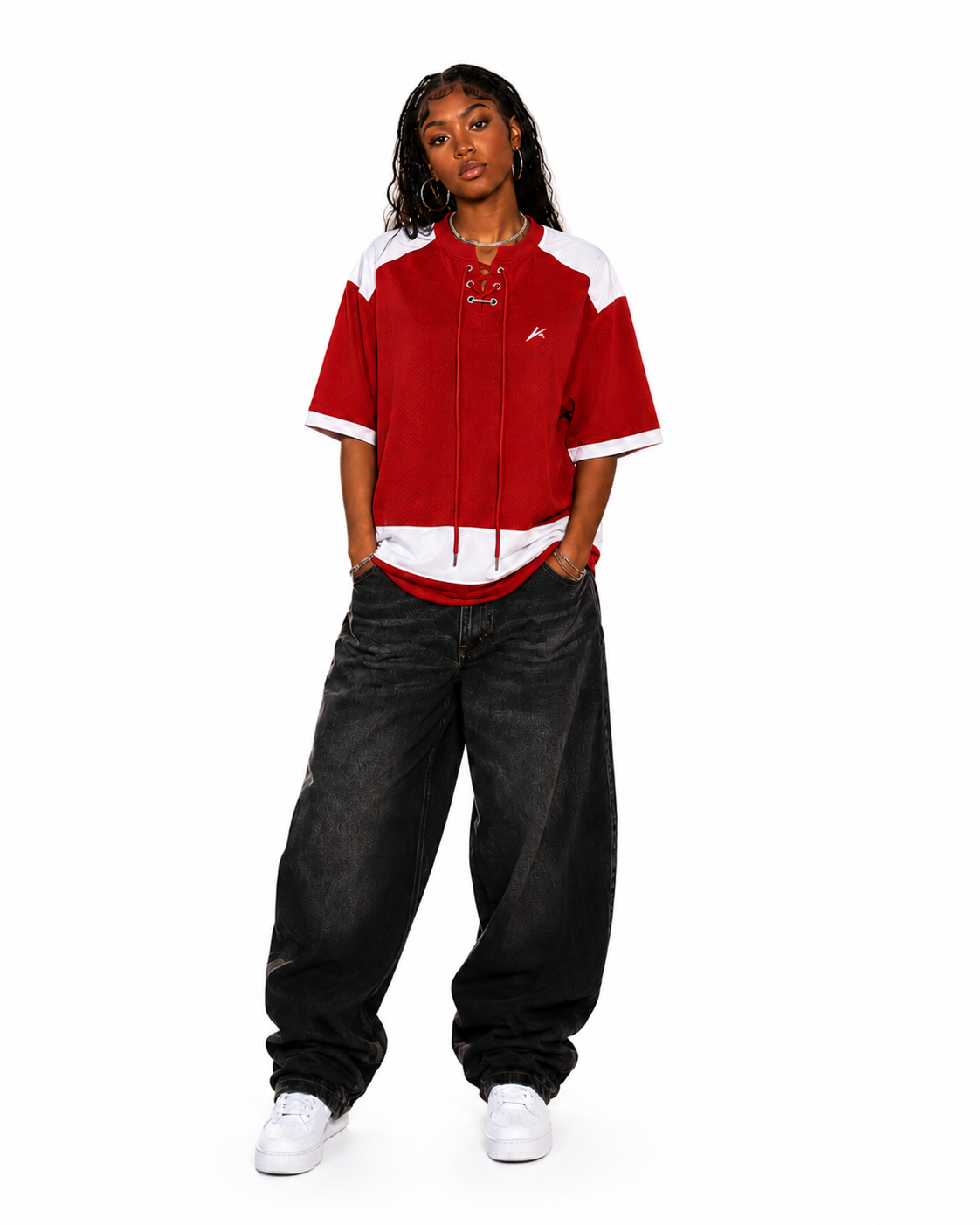 Unisex Raglan Sleeve Mesh Boxy T-Shirt