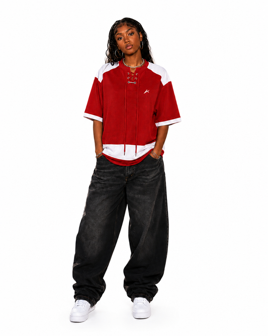 Unisex Raglan Sleeve Mesh Boxy T-Shirt
