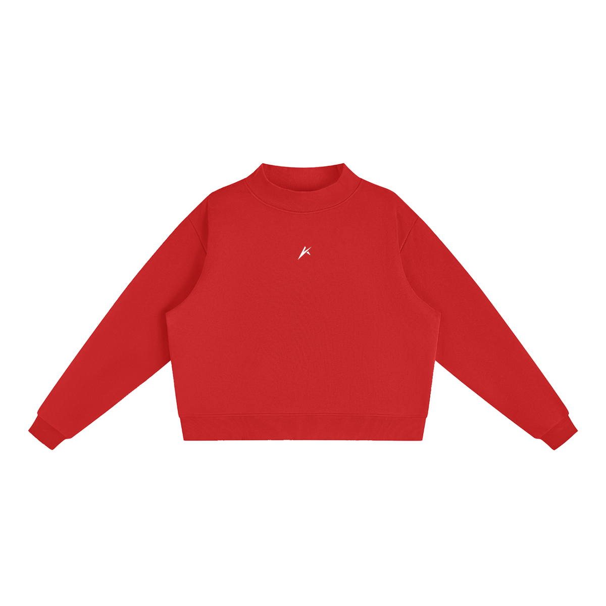 Essential Fleece Mock-Neck Crew Sweatshirt