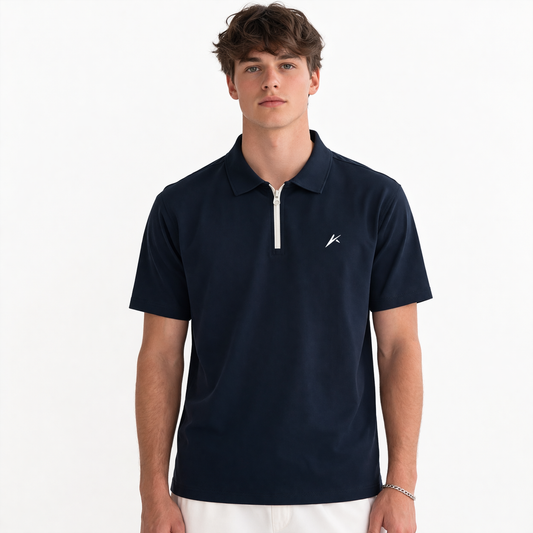 Unisex Quarter-Zip Polo Shirt