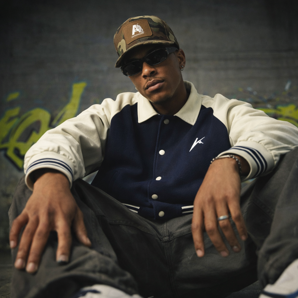 Contrast Raglan Sleeve Baseball Jacket