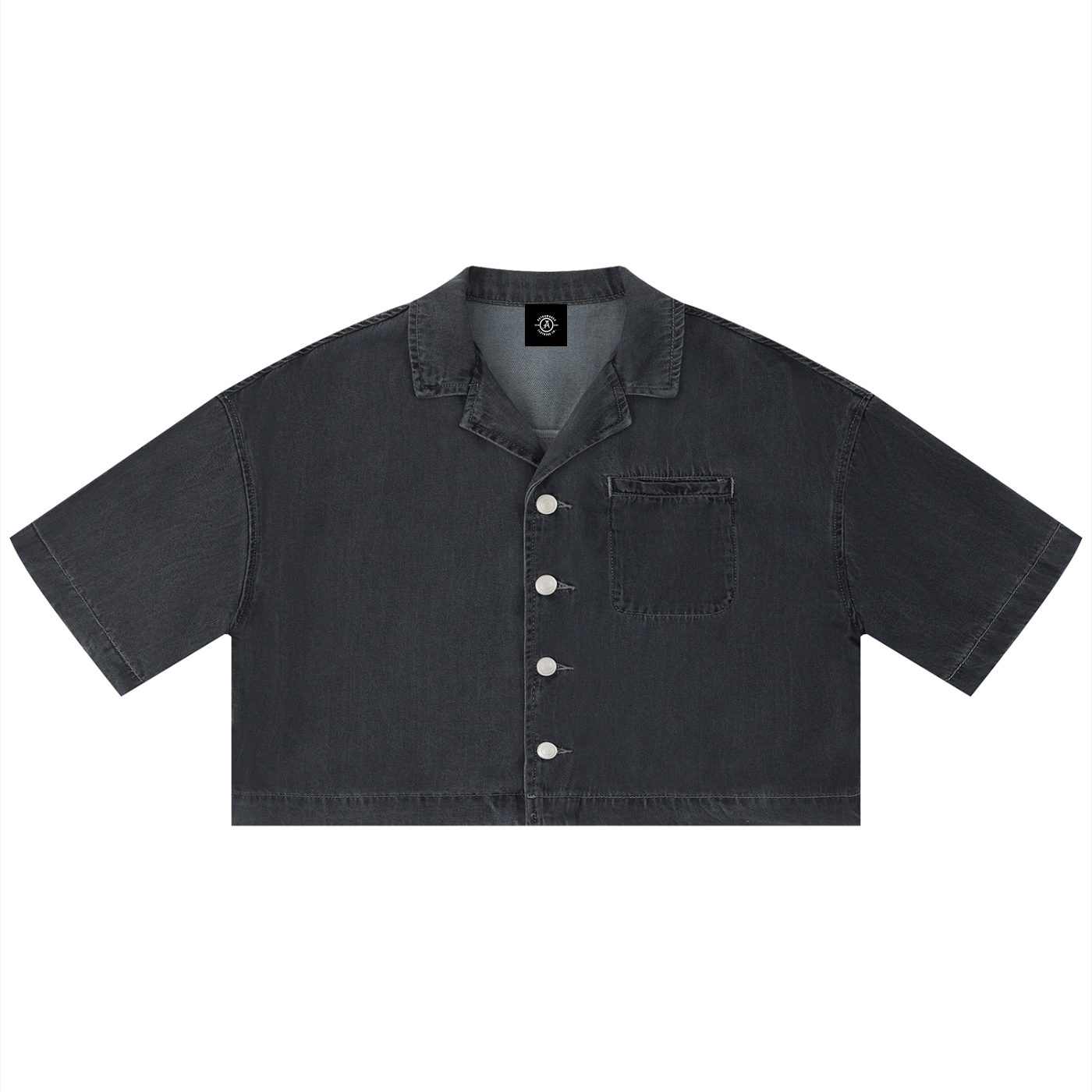 Women's Vintage Wash Boxy Cropped Shirt