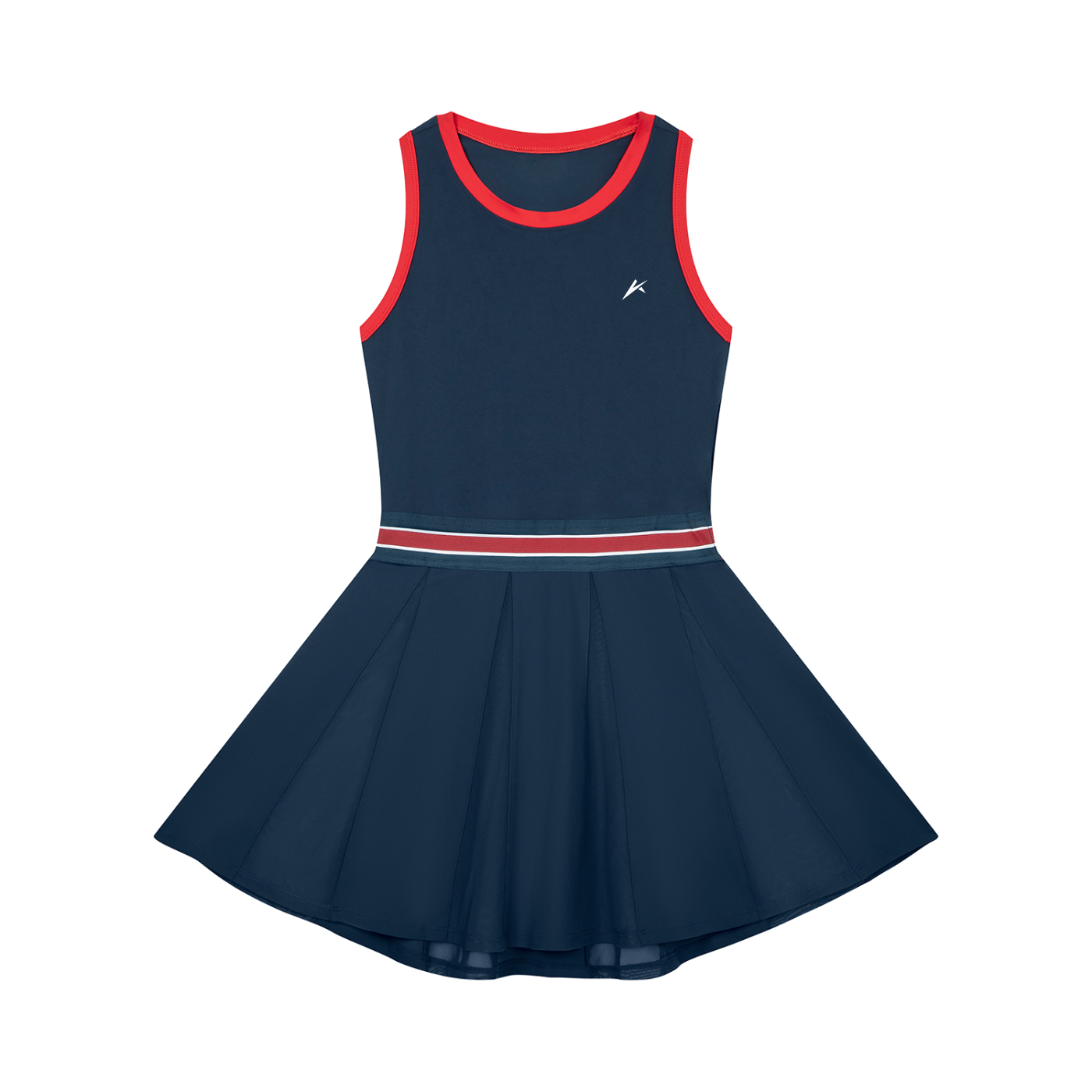 Women's Color Block A-Line Sleeveless Dress