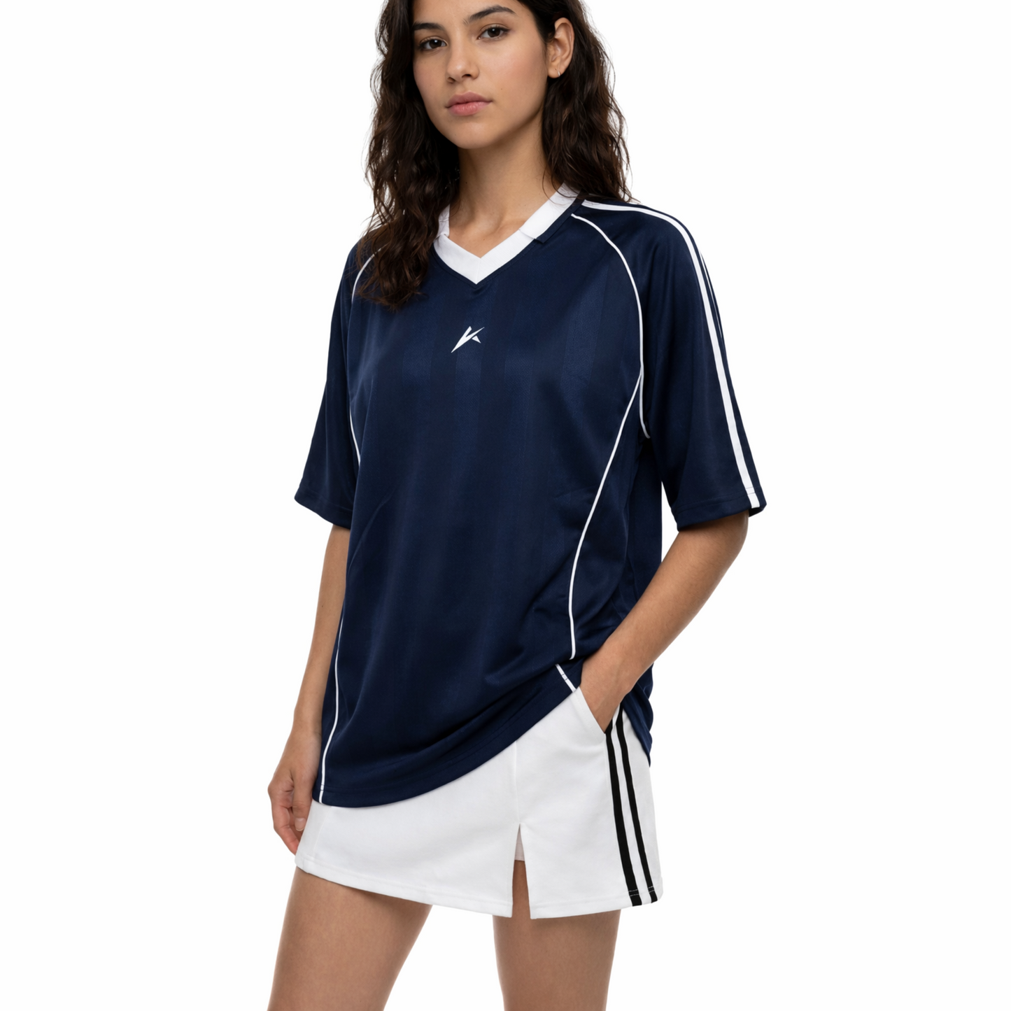 Shadow Stripe Collared Soccer Jersey